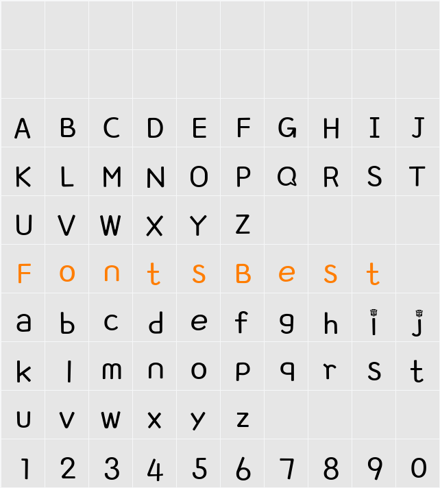 Roboto Character Map
