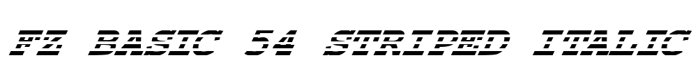 FZ BASIC 54 STRIPED ITALIC Font Image
