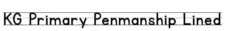 KG Primary Penmanship Lined Font Image