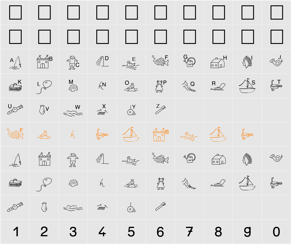 SP Anlaut5 DB Character Map