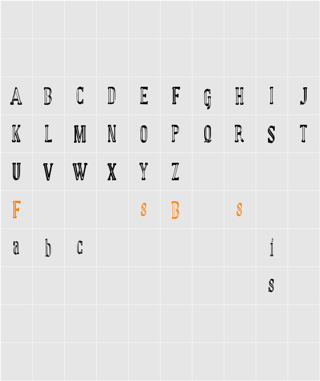 manual font basic demo Character Map