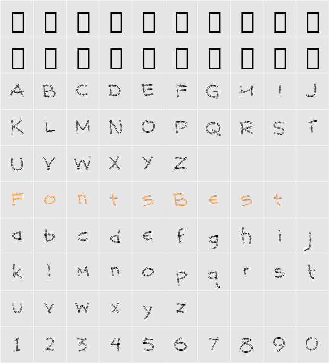 Stingwire BT Character Map