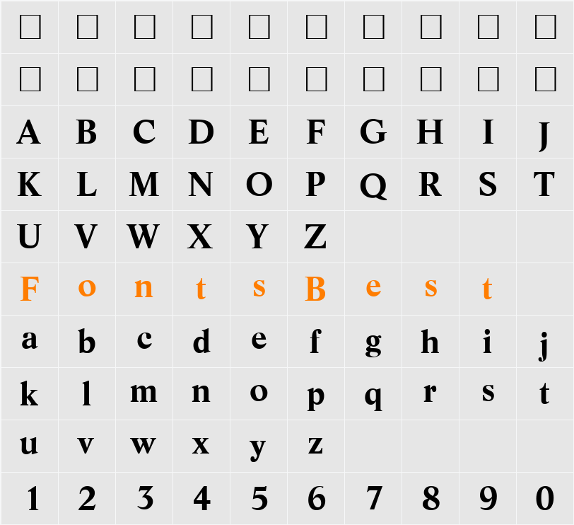Ligature Character Map