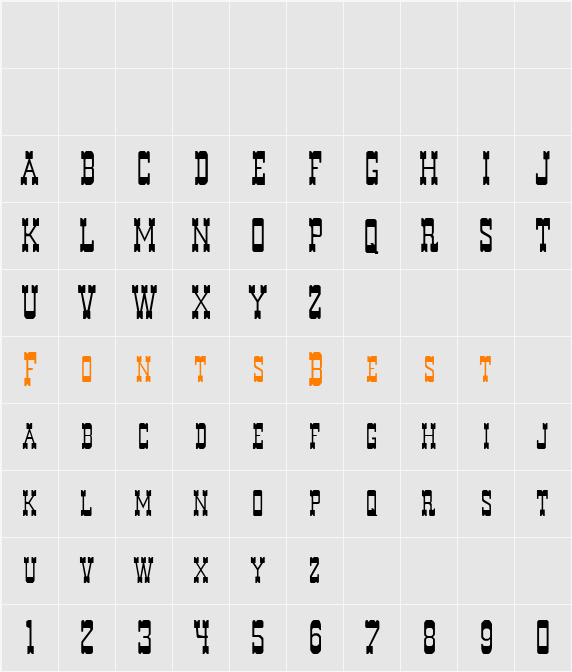 Decree Art One Character Map