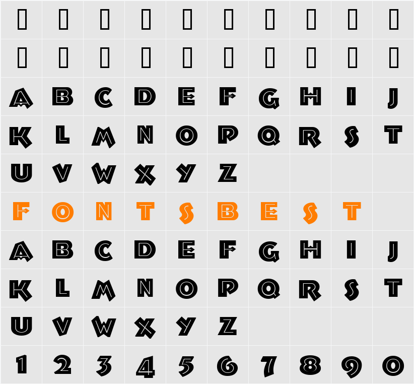 TroglodyteNF Character Map