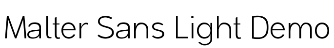Malter Sans Light Demo