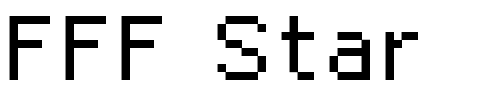 FFF Star  Font Image