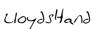 LloydsHand Font Image
