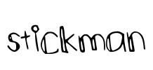 stickman Font Image