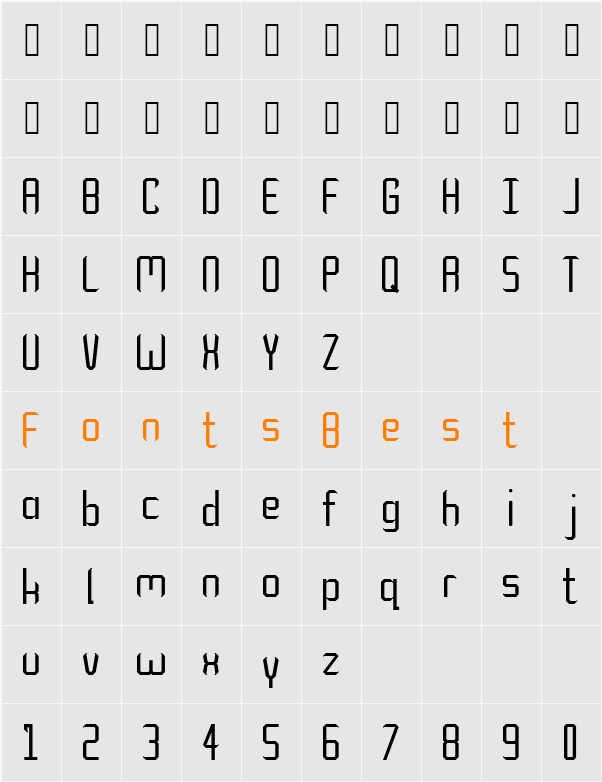 Sunshine 101 Character Map