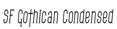 SF Gothican Condensed Font Image