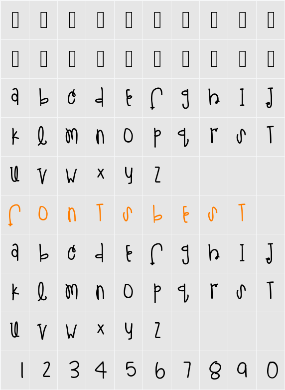 LittleTealSue Character Map