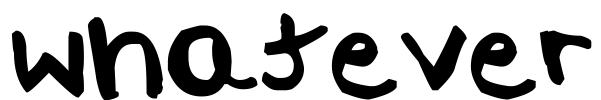 whatever Font Image