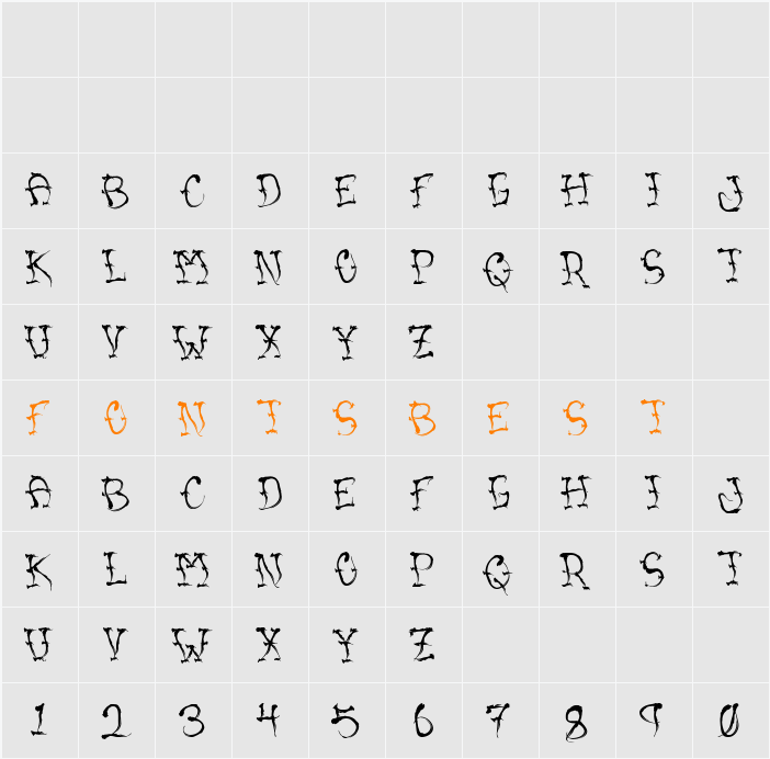VTC SumiSlasherOneJitteryBasterd Character Map