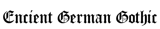 Encient German Gothic Font Image
