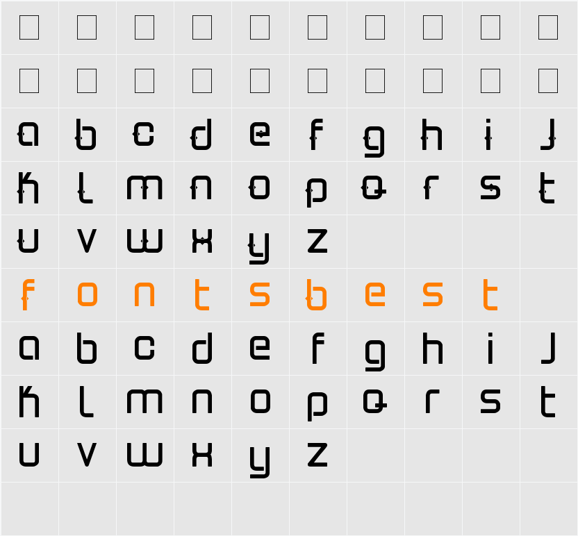 estro1 Character Map
