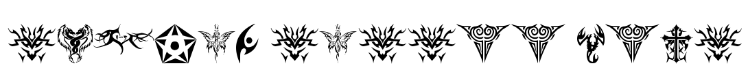 tribal tattoo font Font Image