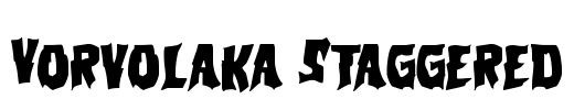 Vorvolaka Staggered Font Image