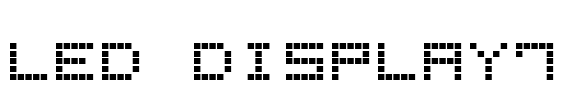 LED Display7 Font Image