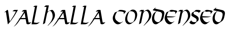 Valhalla Condensed Font Image