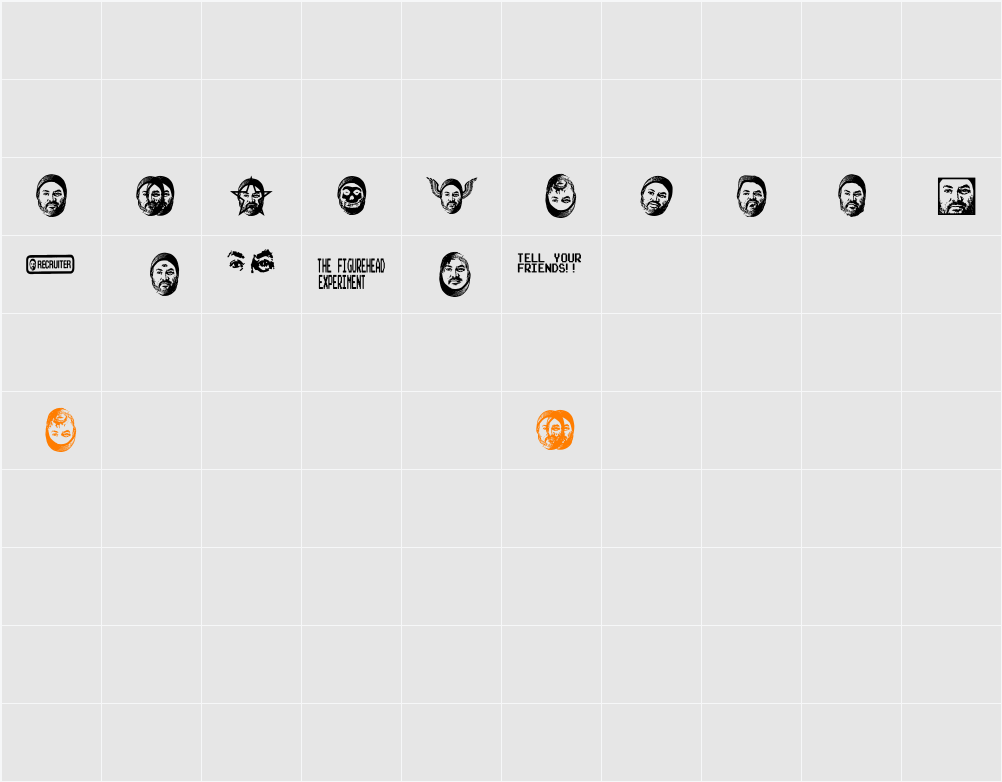 figurehead experiment Character Map