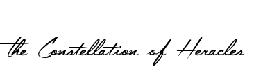 The Constellation of Heracles Font Image
