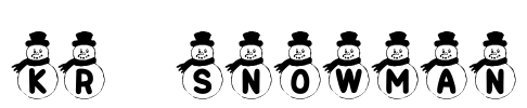 KR Snowman Font Image