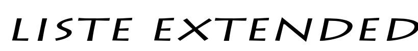 Liste Extended Font Image