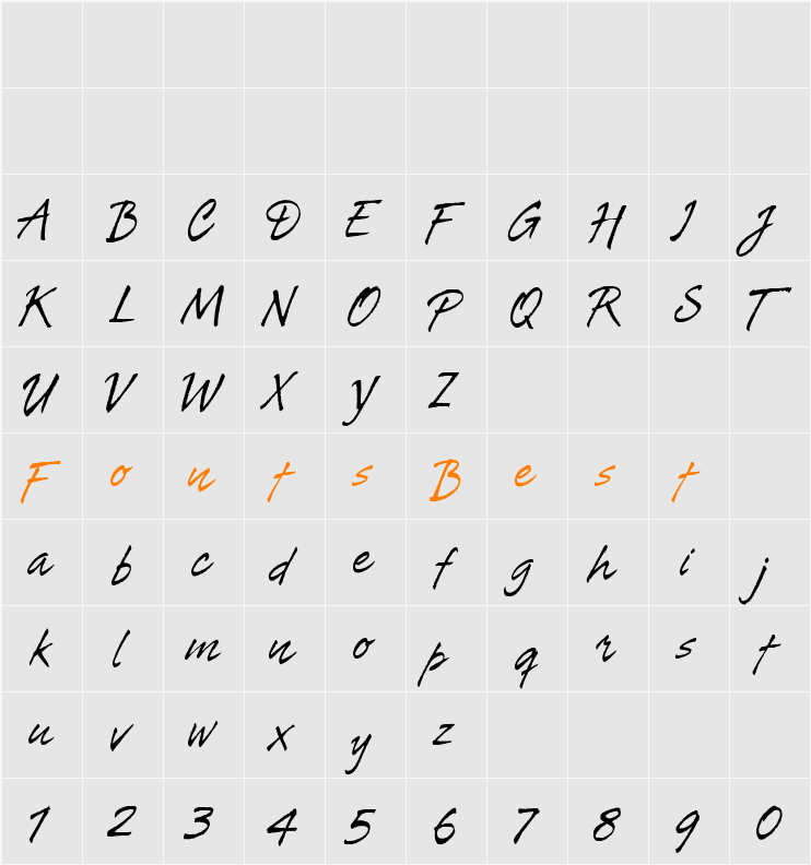 Tiza Character Map