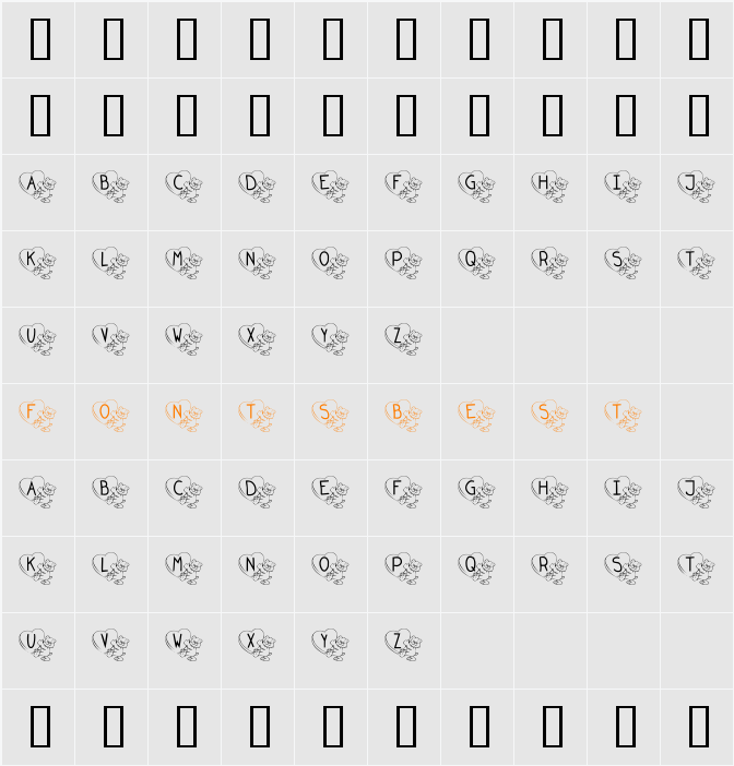 KR Valentine Teddy Character Map