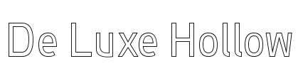 De Luxe Hollow Font Image