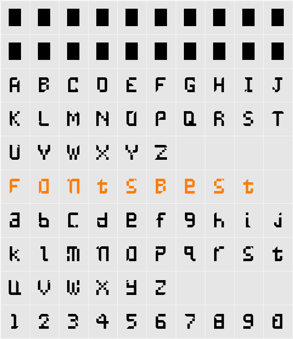 UNDATAME Character Map
