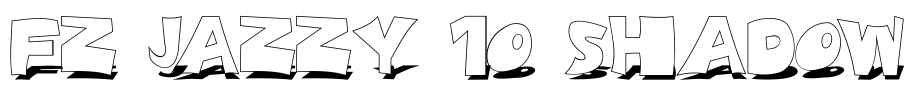 FZ JAZZY 10 SHADOW Font Image