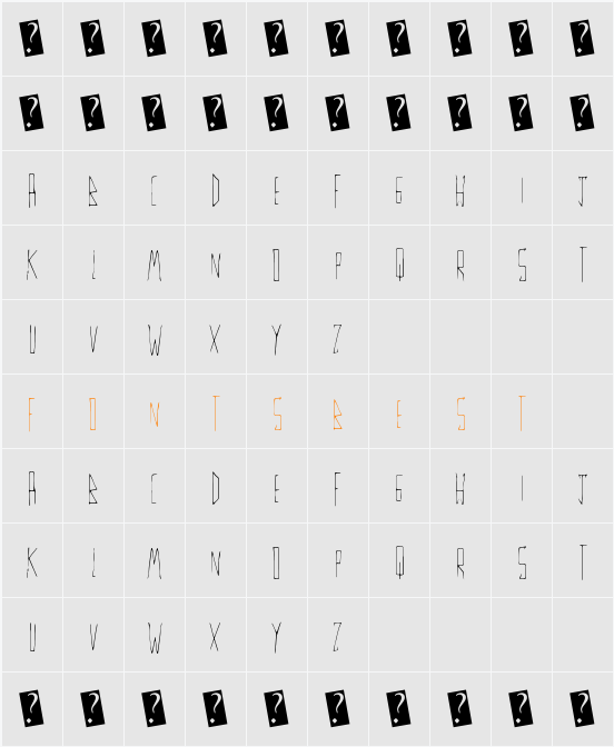 ThinFine Character Map