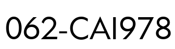062-CAI978 Font Image