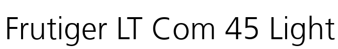 Frutiger LT Com 45 Light