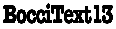 BocciText13 Font Image