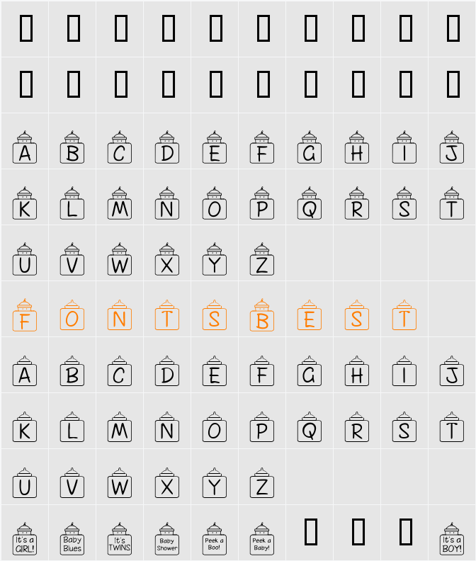 FL Peekababy! Character Map