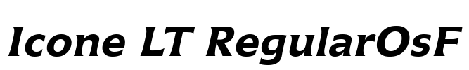 Icone LT RegularOsF Font Image
