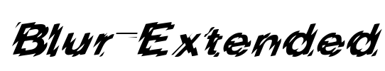 Blur-Extended Font Image