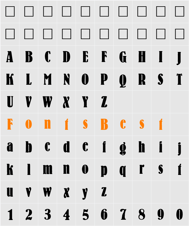 Laurin Character Map