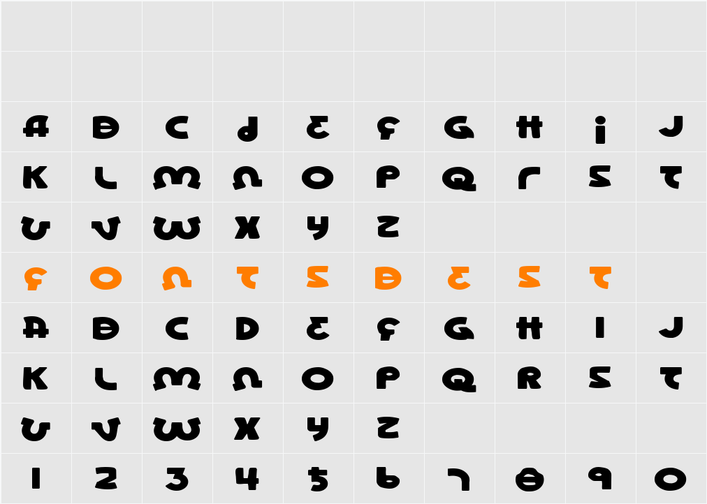Lionel Expanded Character Map