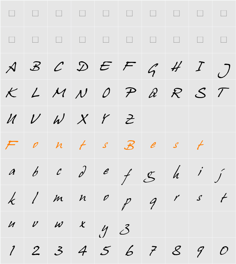 Juergen Character Map