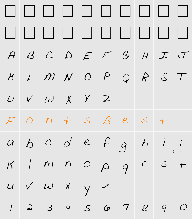LEHN111 Character Map