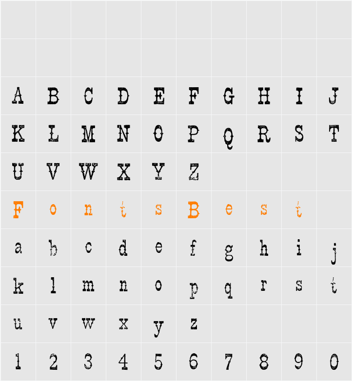 Sawtooth WF Character Map