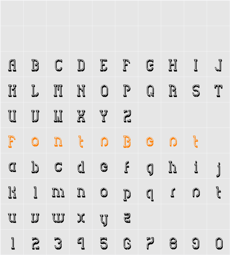 HVD Spencils Character Map