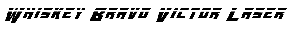 Whiskey Bravo Victor Laser Font Image