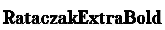 RataczakExtraBold Font Image