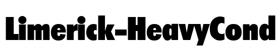 Limerick-HeavyCond Font Image