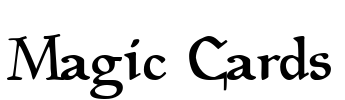 Magic Cards Font Image